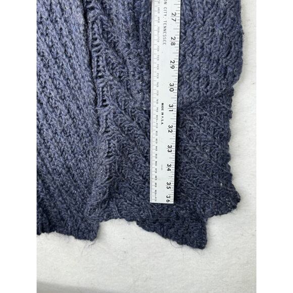 Free People Wool & Alpaca Blend Dark Navy Blue Long Cardigan Sweater Size Small - Picture 7 of 13